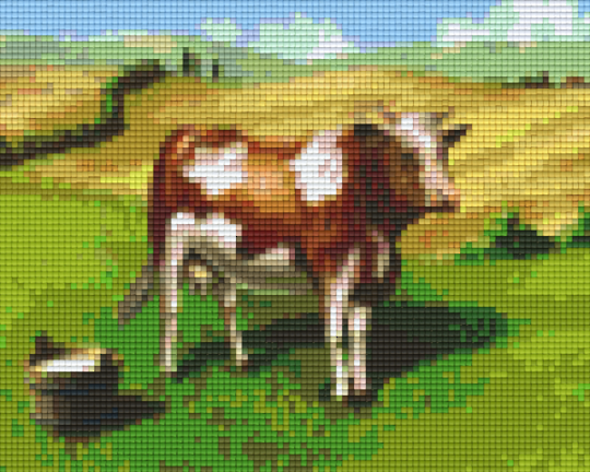 Cow On The Hills Four [4] Baseplate PixelHobby Mini-mosaic Art Kit